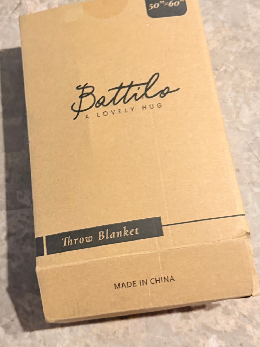 Battilo Cream Throw Blanket 50”x 60” - Soft Cozy Throw
